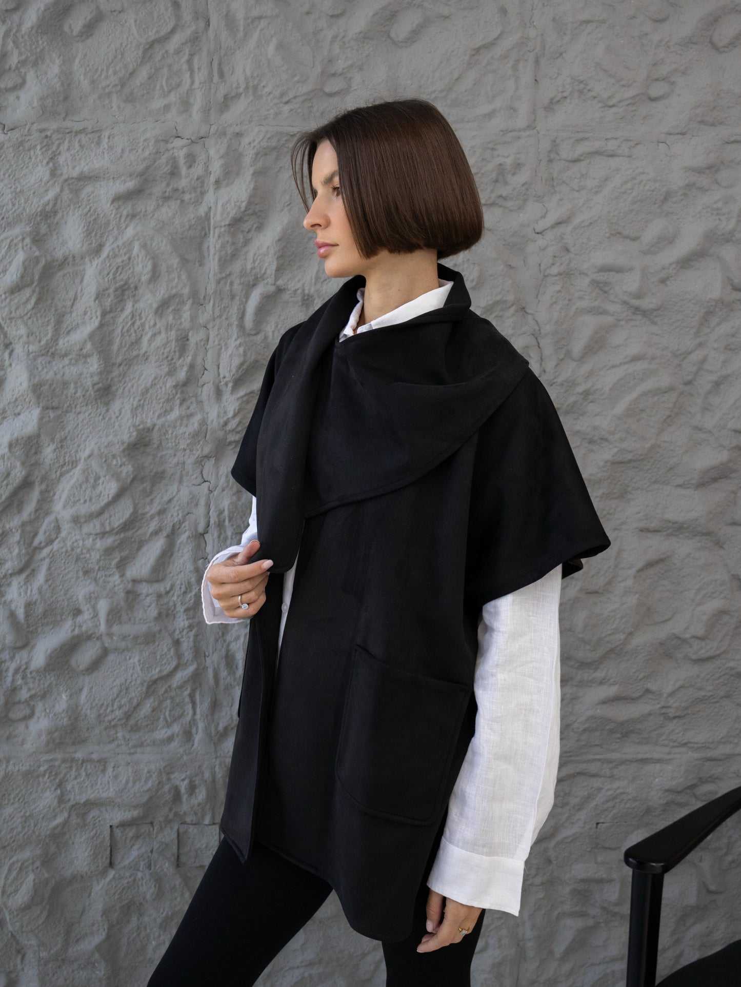 Cozy Shawl Jacket in Black