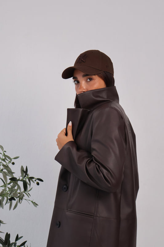 Rusted Calm Coat in Brown