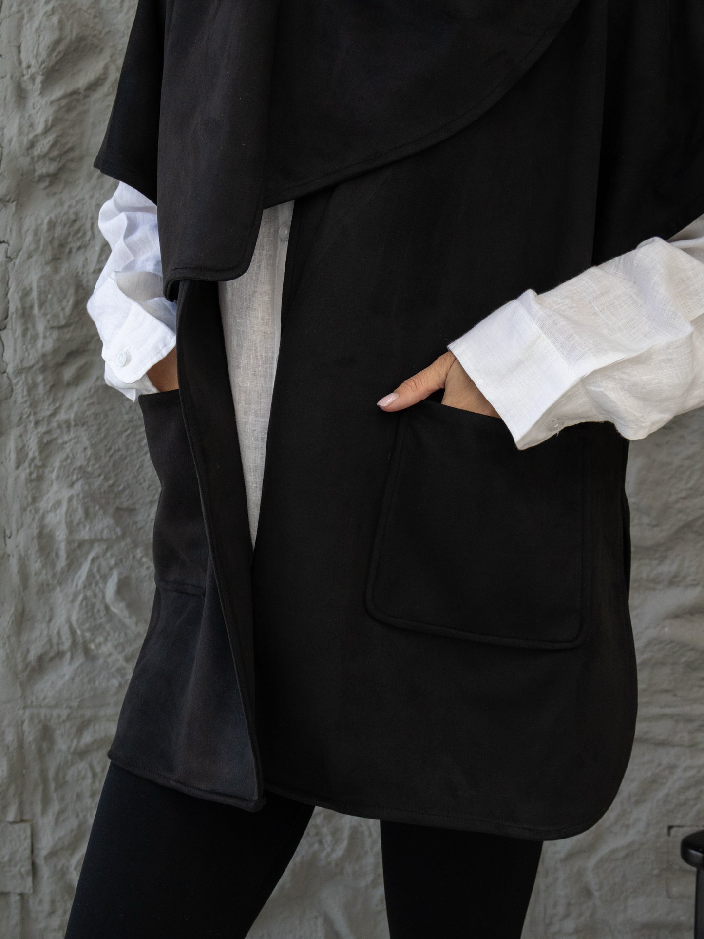 Cozy Shawl Jacket in Black