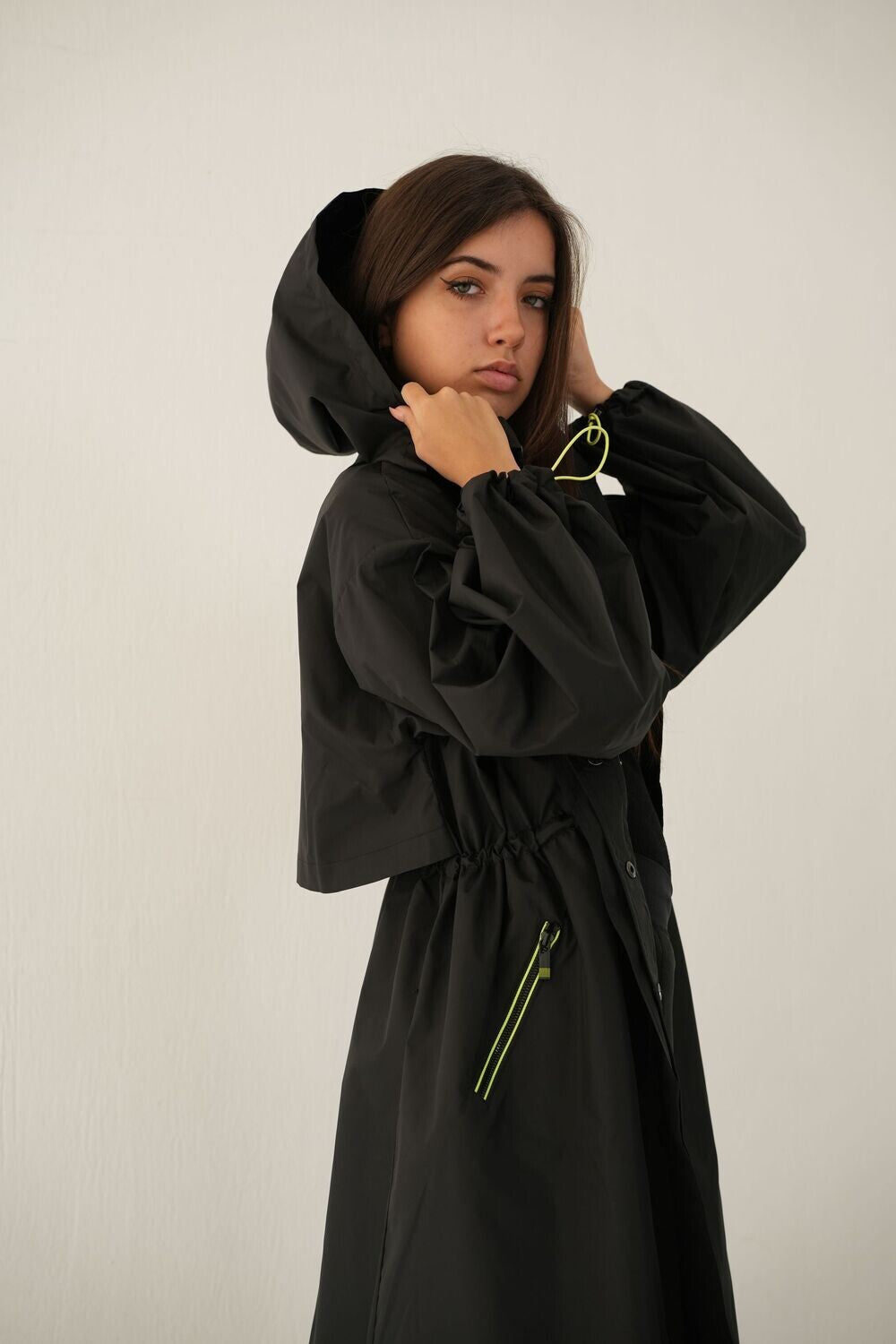 Waterproof Rain Coat in Black