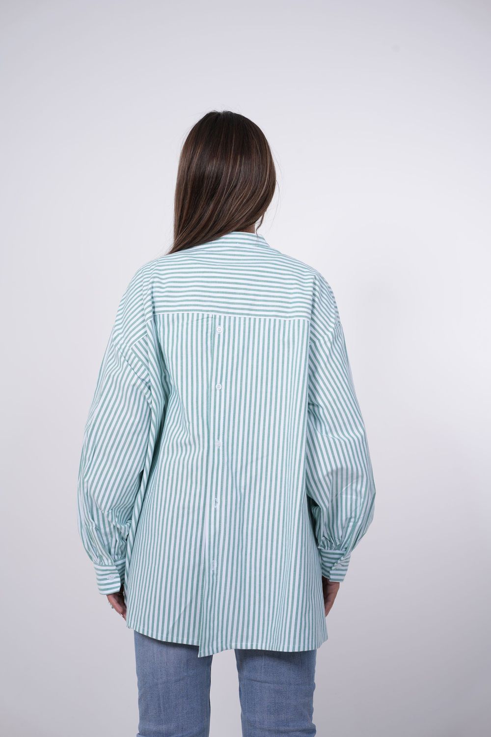 Oxford Striped Shirt In Green