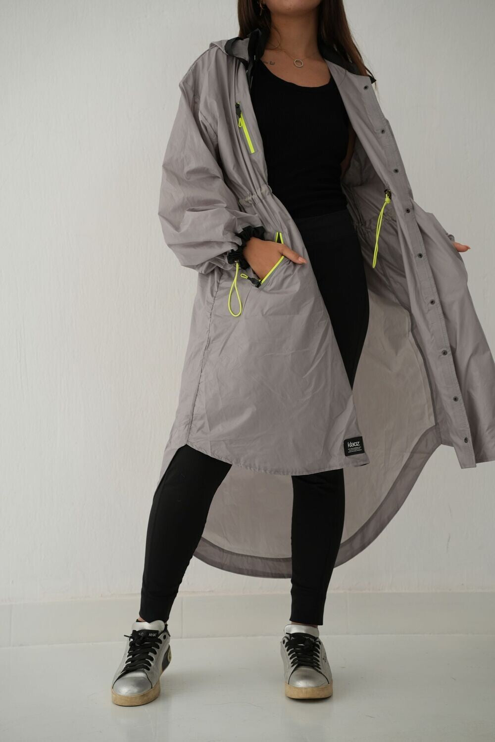 Waterproof Rain Coat in Silver