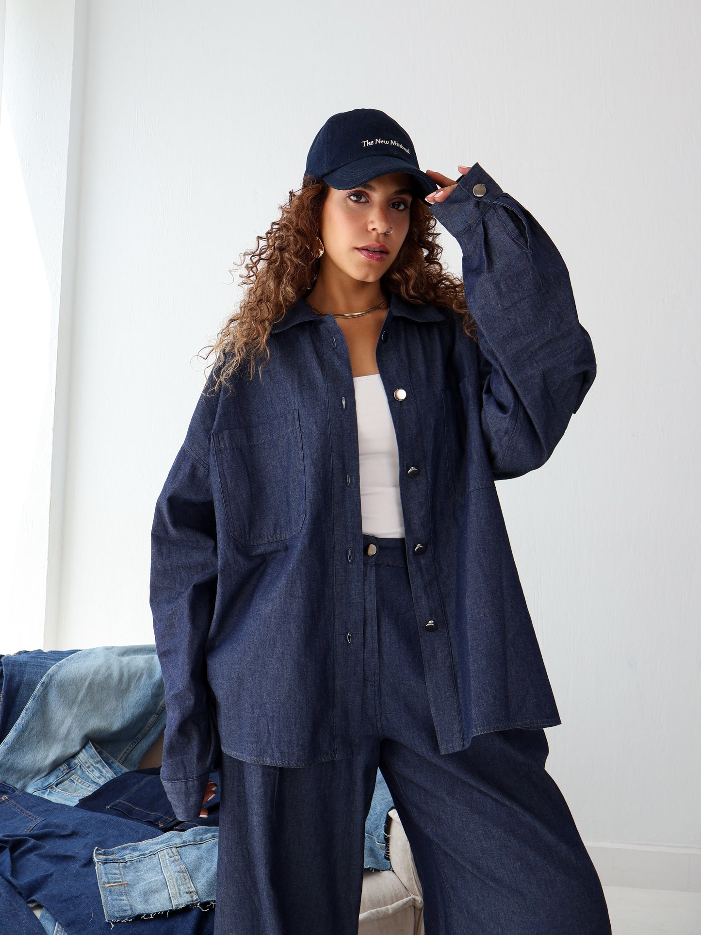 True Blue Denim Set in Blue Black Jeans