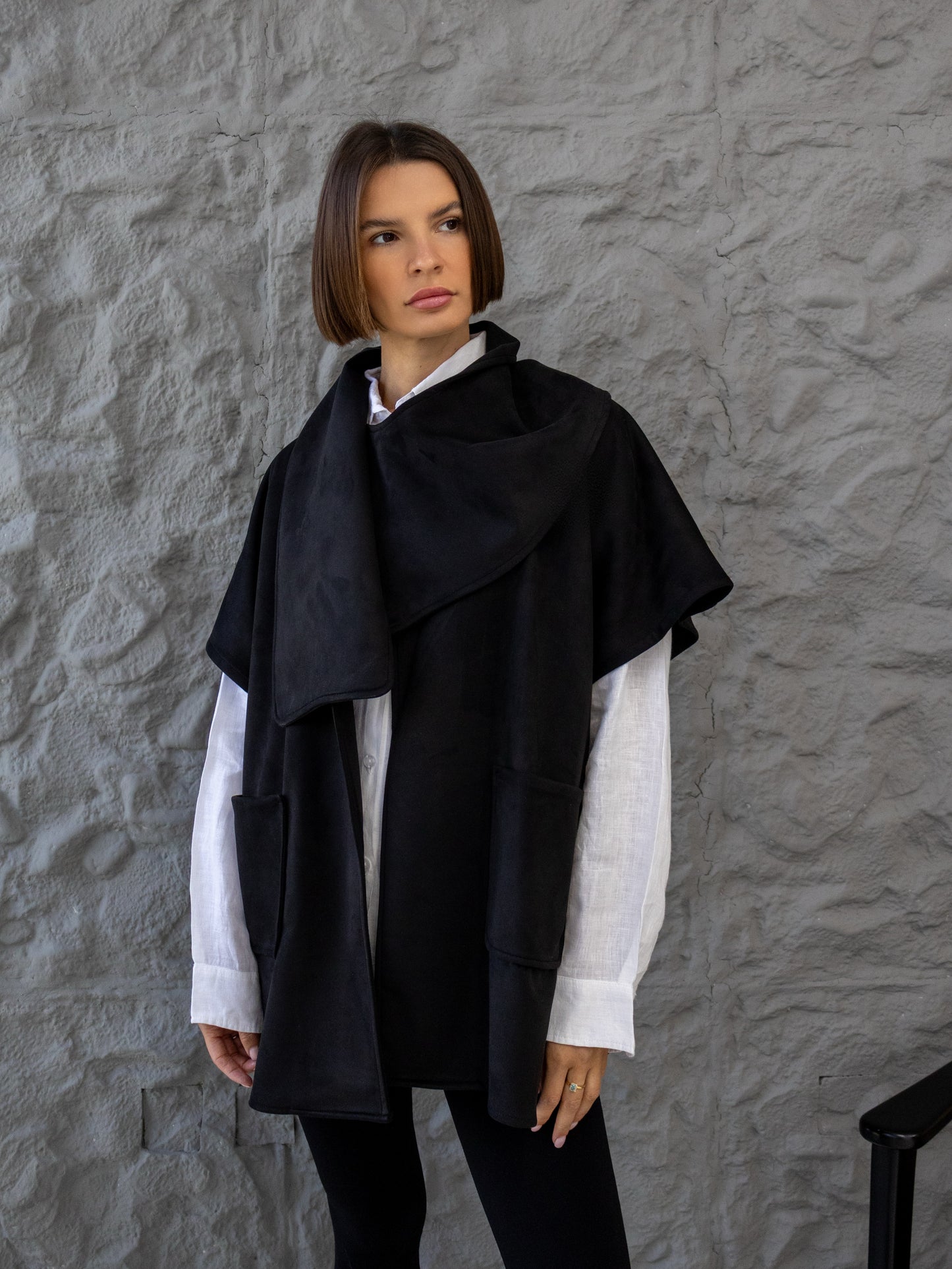 Cozy Shawl Jacket in Black