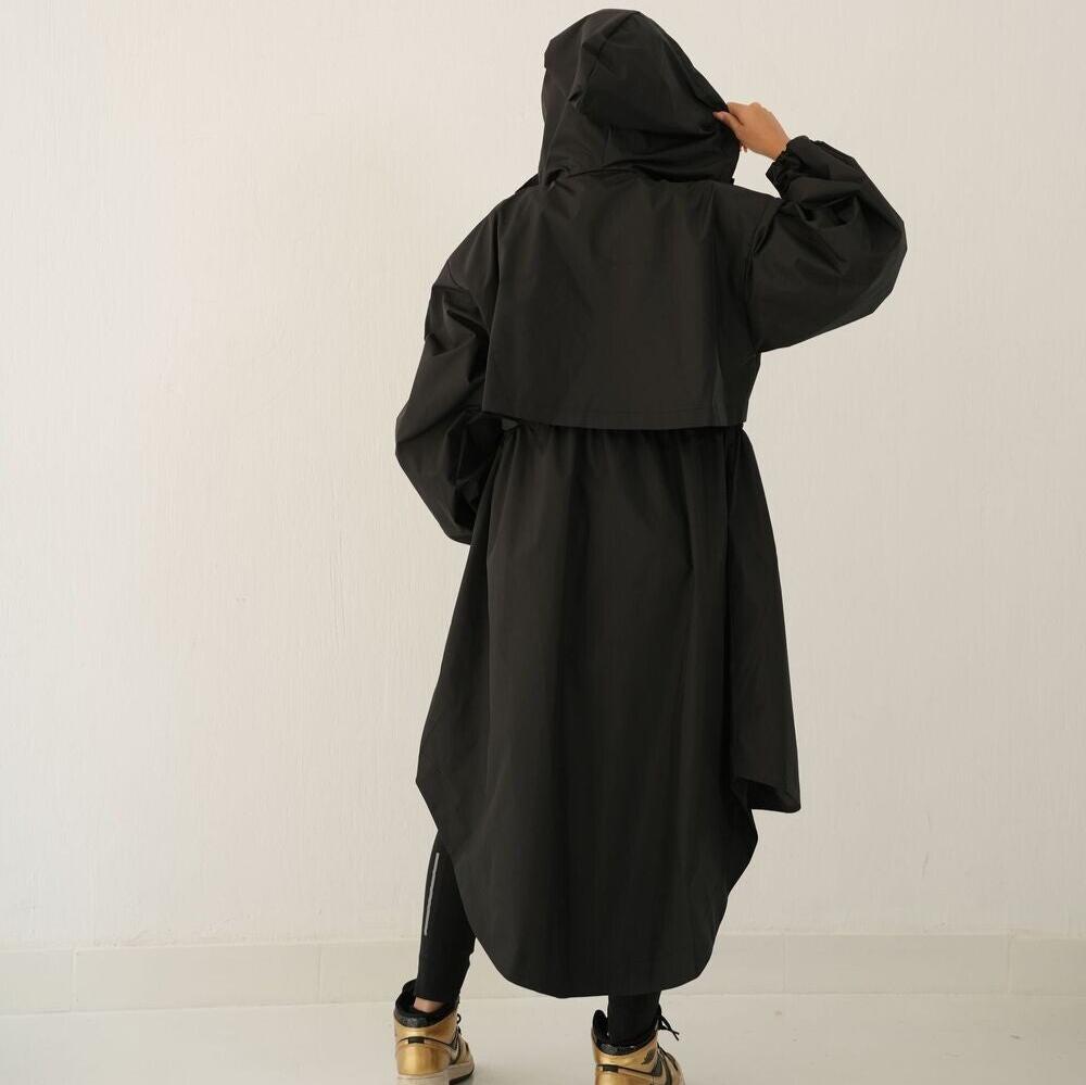 Waterproof Rain Coat in Black