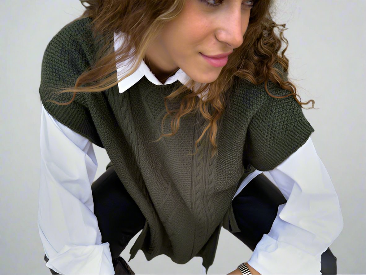 Going Places Cape in Olive green