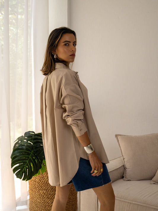 Infinite Basic Shirt in Beige