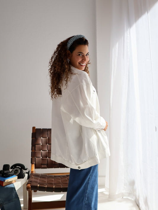 Lazy Jeans Jacket in White