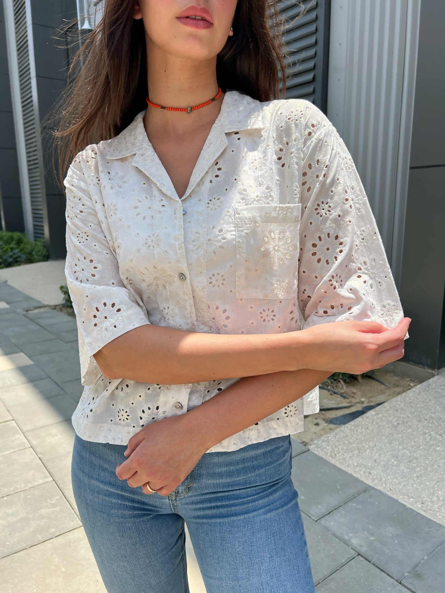 Summer Glow Shirt in Shimmery Gold