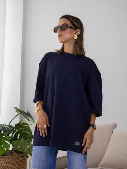 Signature Tee in Navy Blue