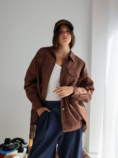 Lazy Jeans Jacket in Brown