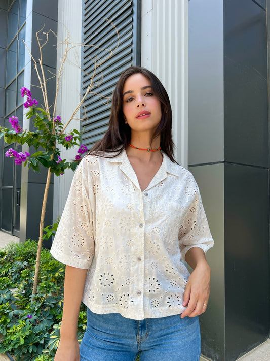 Summer Glow Shirt in Shimmery Gold