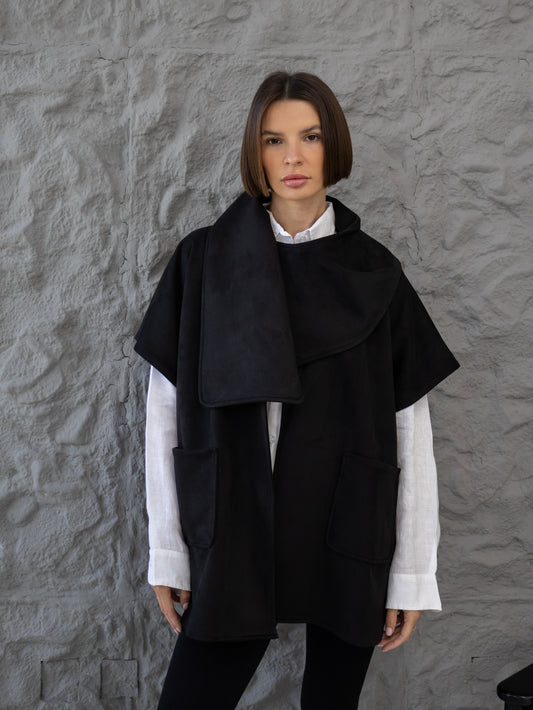 Cozy Shawl Jacket in Black