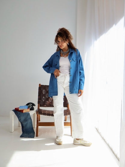 Lazy Jeans Jacket in Baby Blue