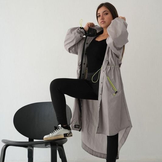 Waterproof Rain Coat in Silver