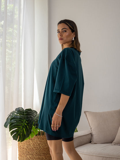 Signature Tee in Teal Green