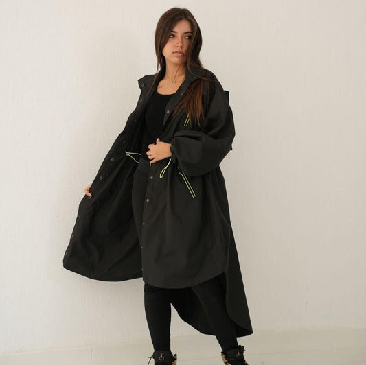 Waterproof Rain Coat in Black