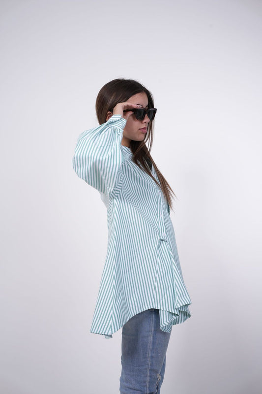 Oxford Striped Shirt In Green
