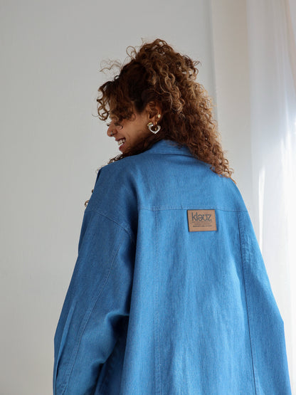 Lazy Jeans Jacket in Baby Blue