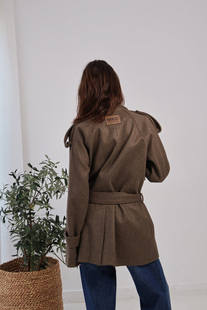 Duskline Trench Coat in Brown