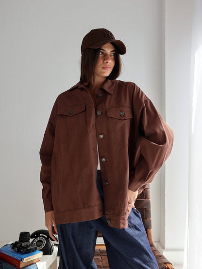 Lazy Jeans Jacket in Brown
