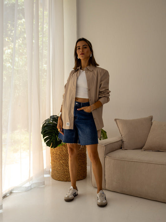 Infinite Basic Shirt in Beige