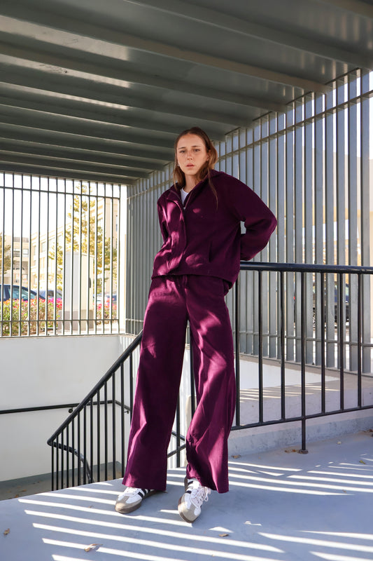 Velvet Grace Set in Burgundy