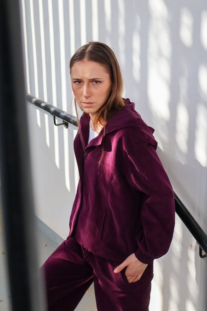 Velvet Grace Set in Burgundy