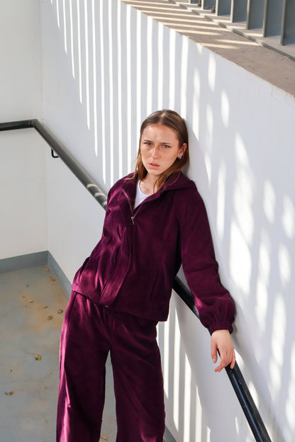 Velvet Grace Set in Burgundy