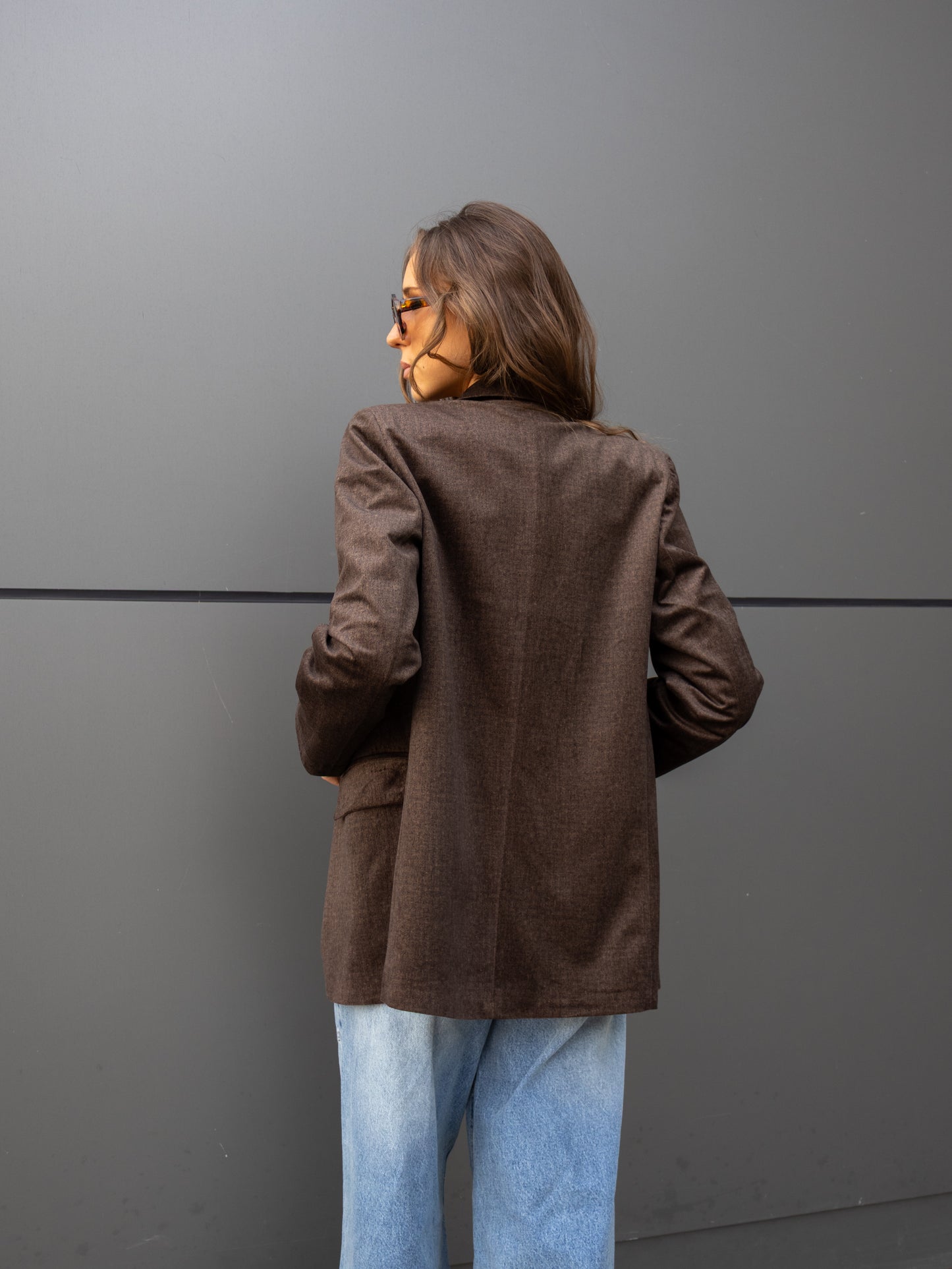 Glacier Cut Blazer in Brown