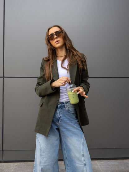 Glacier Cut Blazer in Olive