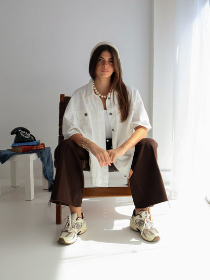 Denim Delight Vest in White