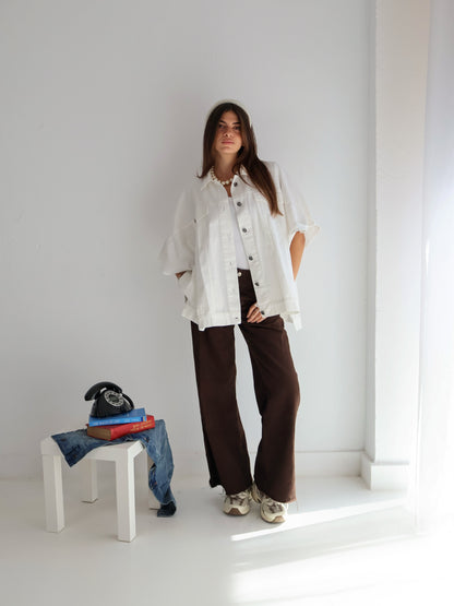 Denim Delight Vest in White