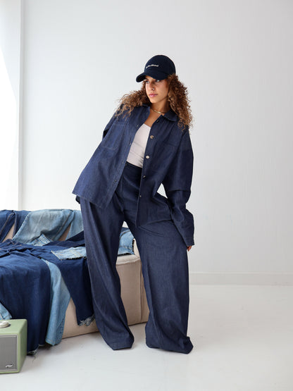 True Blue Denim Set in Blue Black Jeans