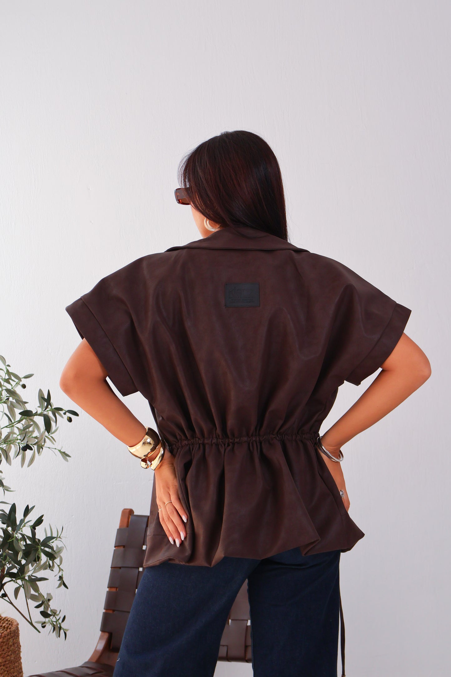Drift Vest in Brown