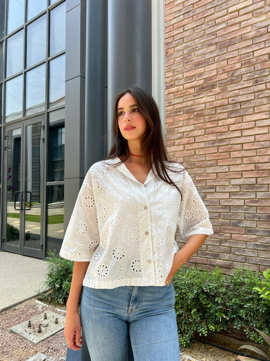 Summer Glow Shirt in Shimmery Silver