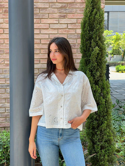 Summer Glow Shirt in Shimmery Silver