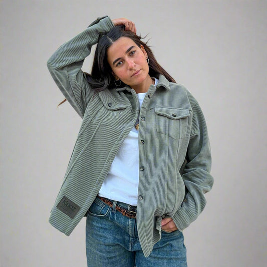 City Velvet Jacket in Olive