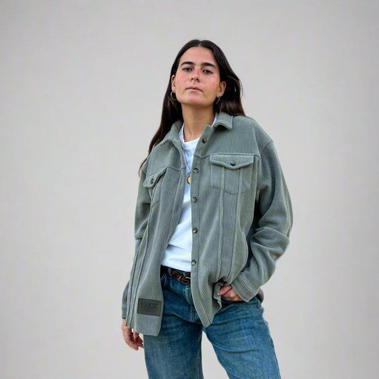 City Velvet Jacket in Olive