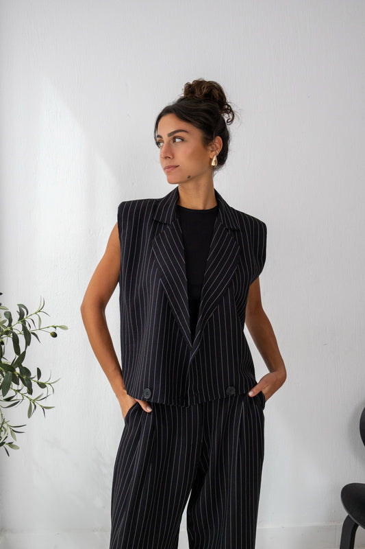 Sandbar Linen Set in Black