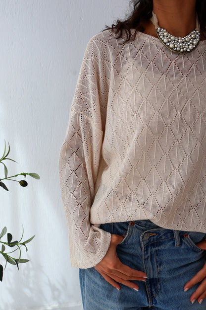 Aurea Knit Top in Beige