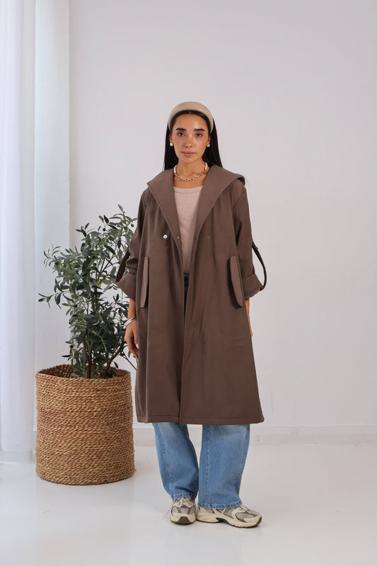 Haven Coat in Brown
