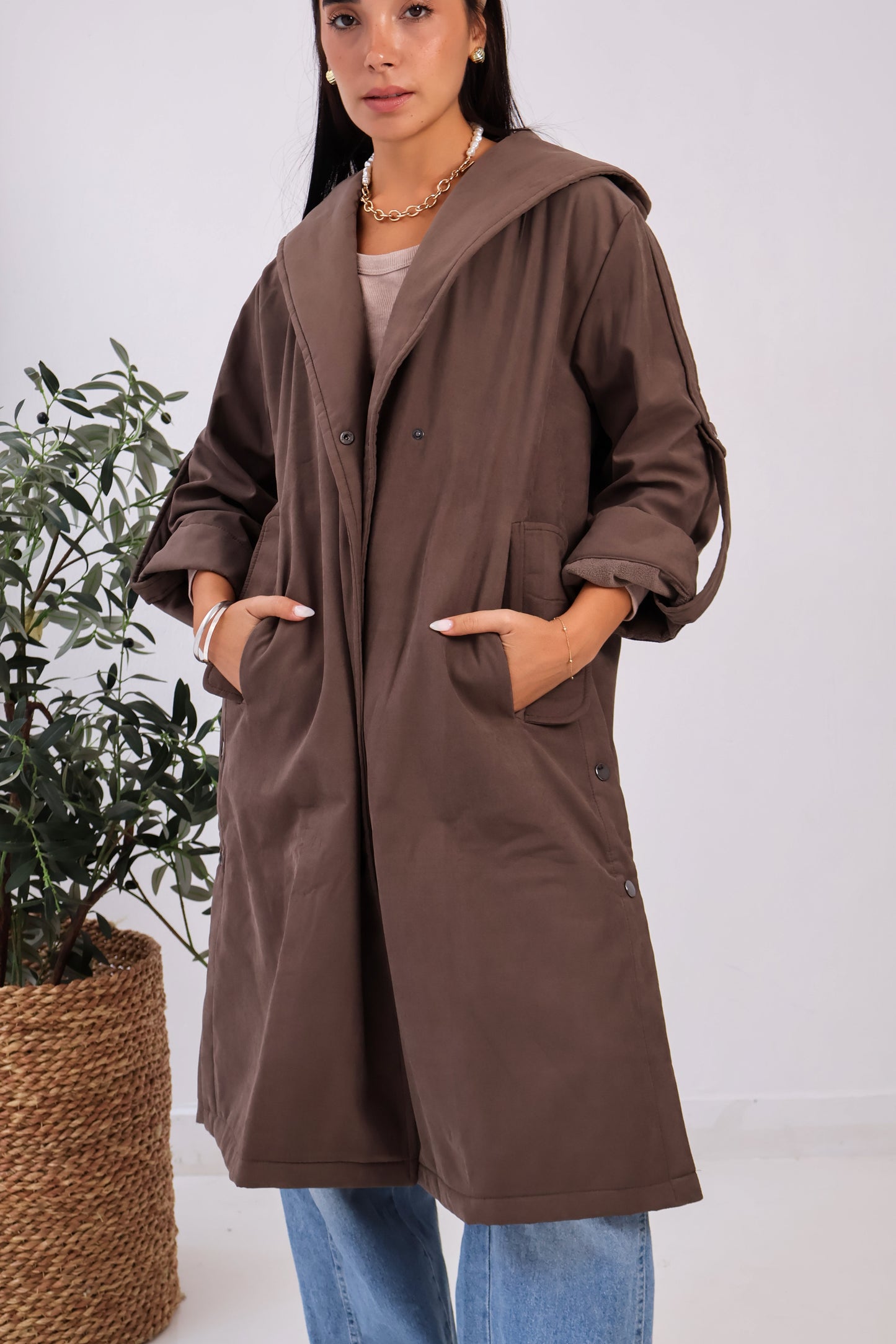 Haven Coat in Brown